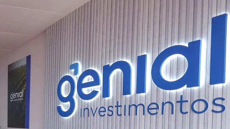 Letreiro iluminado da Genial Investimentos
